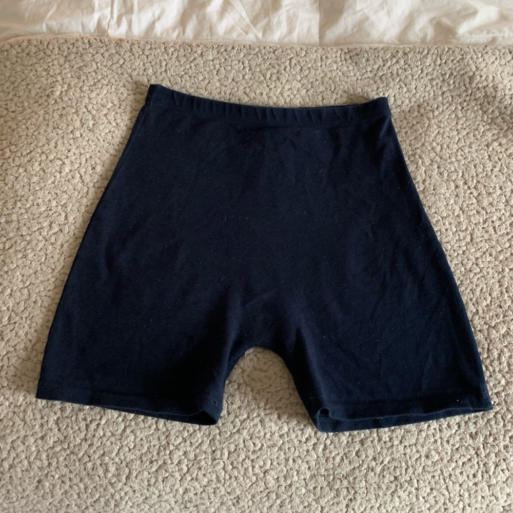 brandy melville navy blue biker shorts